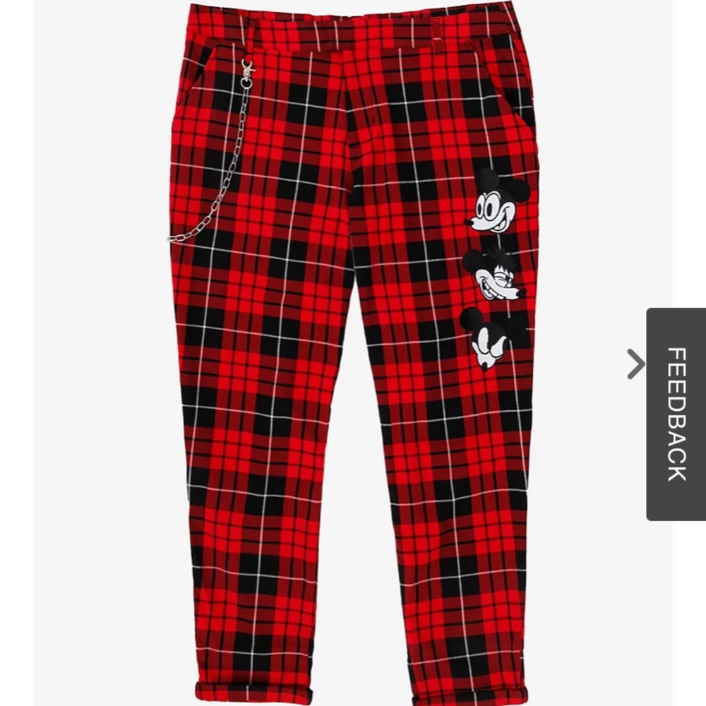 DISNEY | Mickey plaid pants NWT